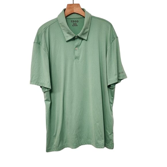 Izod Other - IZOD Polo Shirt Golf Casual Polyester Light Green Short Sleeve Mens XL‎ EUC